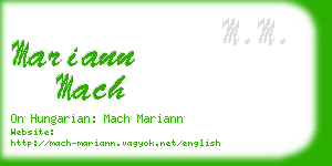 mariann mach business card